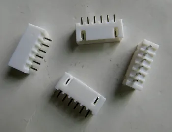 

100 pcs New White 6 pin XH2.54 male straight pin socket connector terminals pitch 2.54mm 6P Header IDC plug for PCB Wire Box Bar