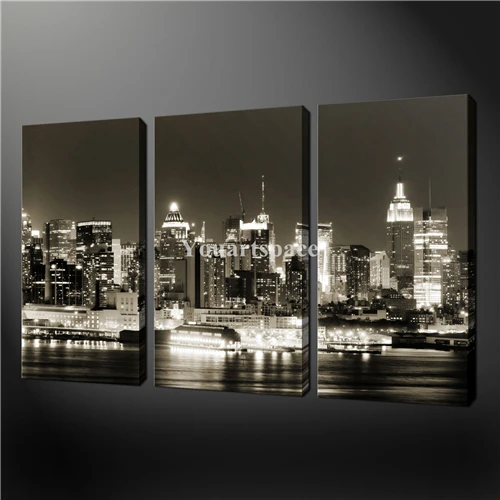 3 Piece Wall Art Painting Print On Canvas The Picture Black And White