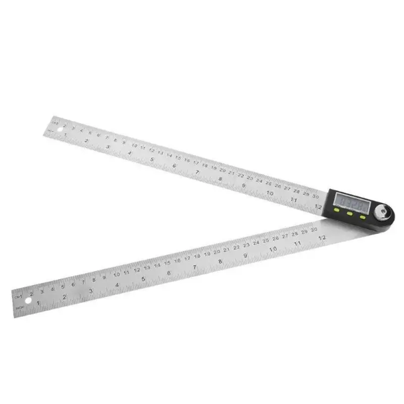 

300mm/0.01 Digital Protractor Angle Ruler Stainless Steel Electronic Angle Gauge Inclinometer Goniometer Level Measuring Tool