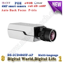 DS-2CD4065F-AP 6MP IP camera Smart Box Camera Auto Back Focus DWDR P-iris camaras de seguridad POE 128G on-board storage kamera