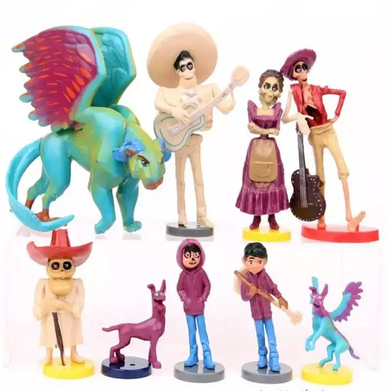 

9pcs /set Movie Cocos Pixar Miguel Riveras Action Figure model Toys Collectors Miguel/Ernesto De la Cruz Hector Gifts
