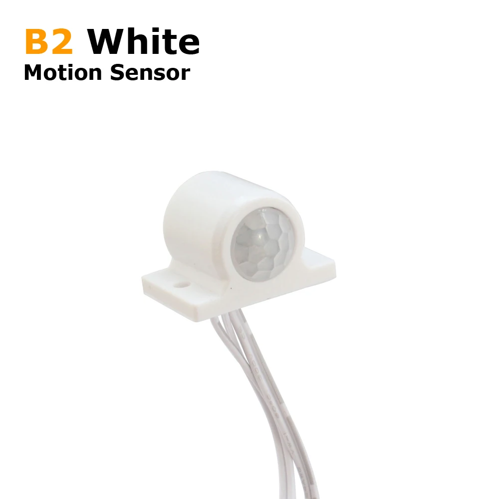 Светильник с датчиком движения, 24 В, 12 В, сенсорный датчик, датчик движения, автоматический, с таймером, выключатель, светильник 12 В, датчик PIR - Цвет: Model B2 White
