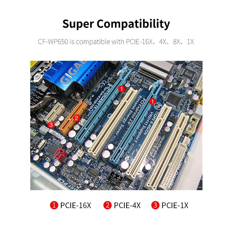 Comfast двухдиапазонный беспроводной AC Настольный PCI-E 650 Мбит/с 802.11ac 2,4G/5 ГГц WiFi PCI Express беспроводной WiFi адаптер для Winow 7/8/10