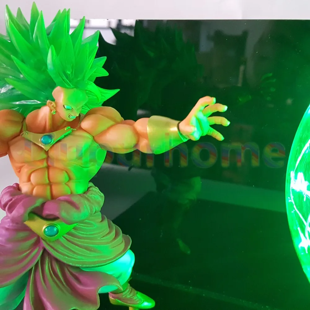 Dragon Ball Z Broly Мощность зеленый светодиодной вспышкой Ночные светильники лампы аниме Dragon Ball супер свет Luces Navidad