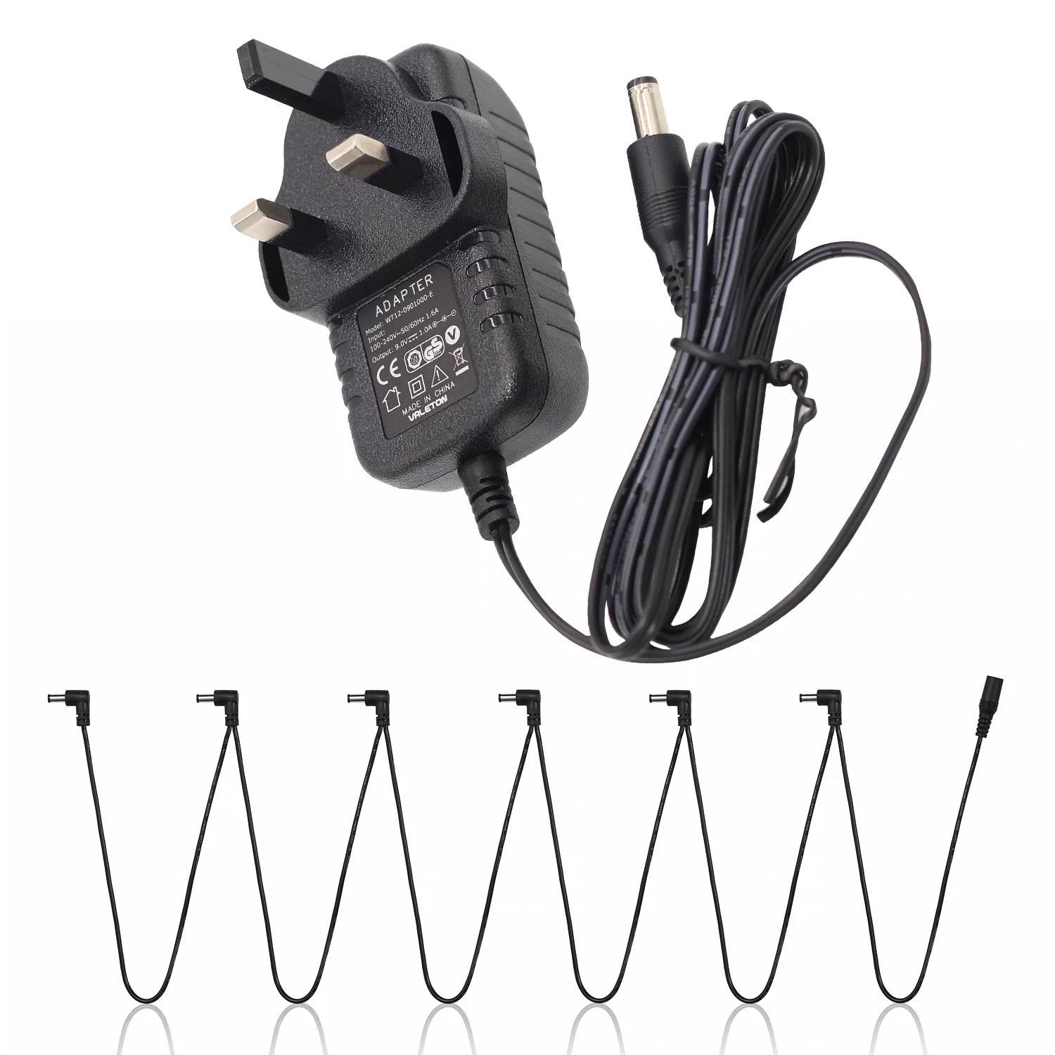 United Kingdom UK Plug Power Adapter for Guitar Effect Pedals 9V AC