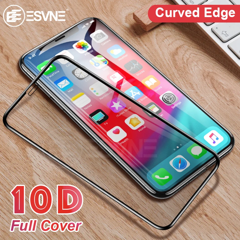 ESVNE Новинка 10D закаленное стекло для iphone 6 6s 7 8 Защита экрана защитное на X 6S plus