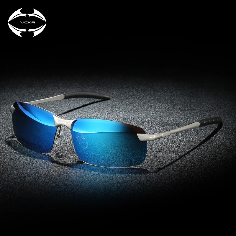 

VCKA Brand Classic Polarized sunglasses Men Driving Square Black Frame Eyewear Male Sun Glasses for mans Oculos Gafas 3043