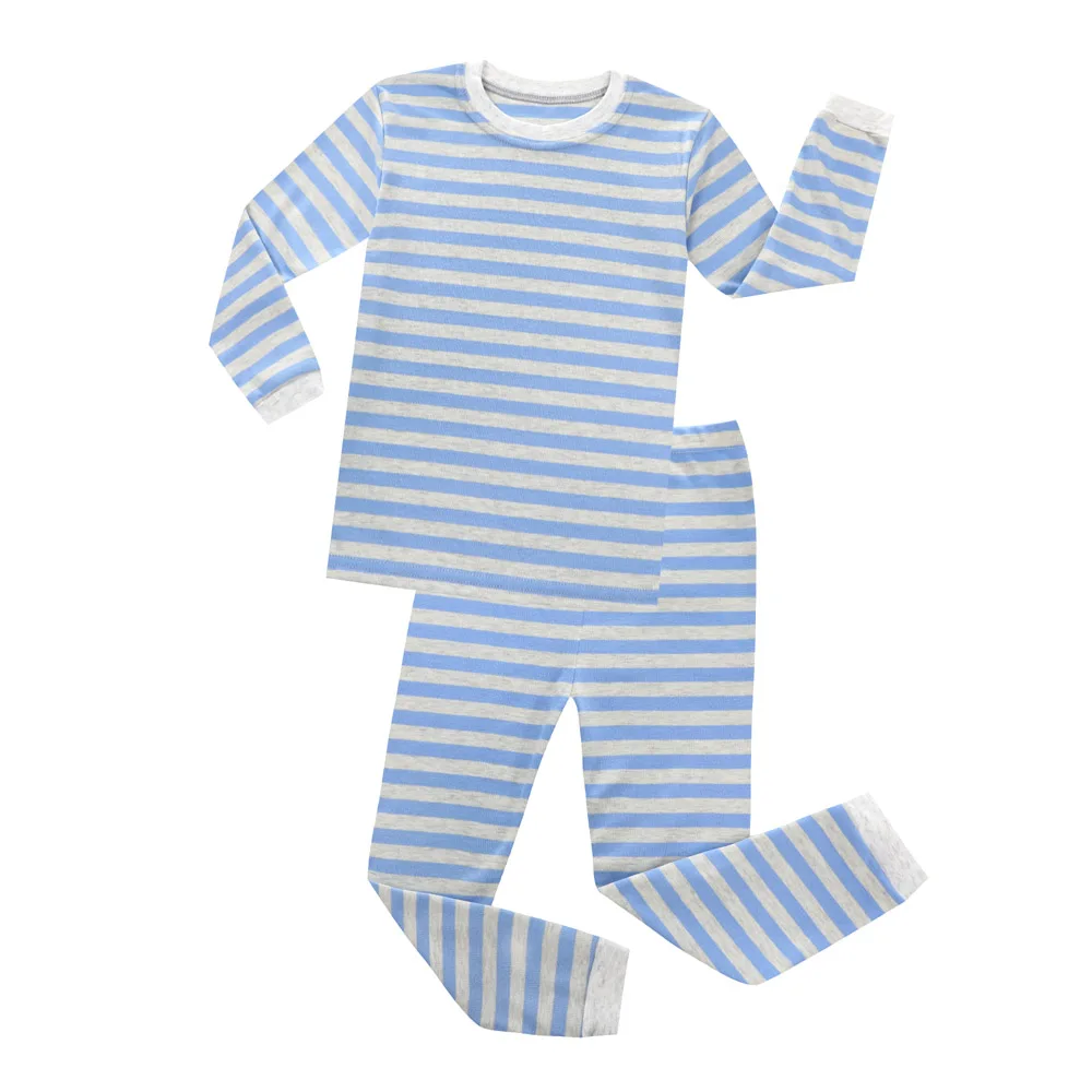 100 хлопковые полосатые пижамы для мальчиков детская одежда для сна детские пижамы комплекты рождественских пижам в полоску для мальчиков детская одежда рождественские пижамы - Цвет: PB12