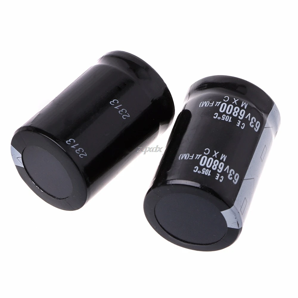 

2PCS 63V 6800uF 6800MFD Electrolytic Capacitor Dimension 30mm X 45mm Cylindrical JAN10 Whosale&DropShip