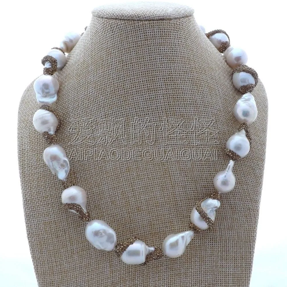 N111705 20 White Keshi Pearl Necklace in Chain Necklaces From Jewelry N111705 20 White Keshi Pearl Necklace in Chain Necklaces From Jewelry