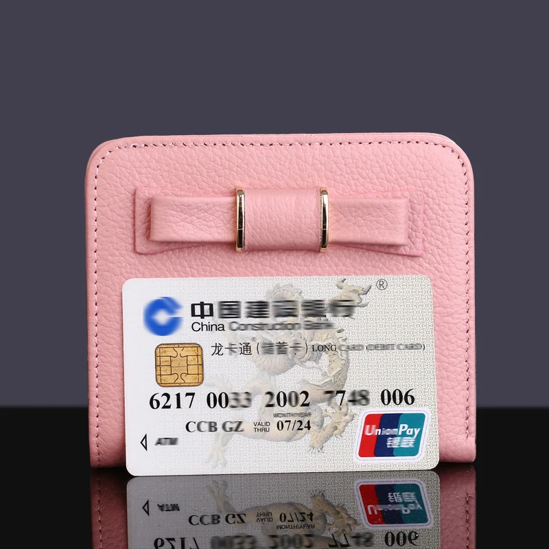 Ouliss 2017 Women Money Clip New Mini Leather Wallet Money Clip Girl