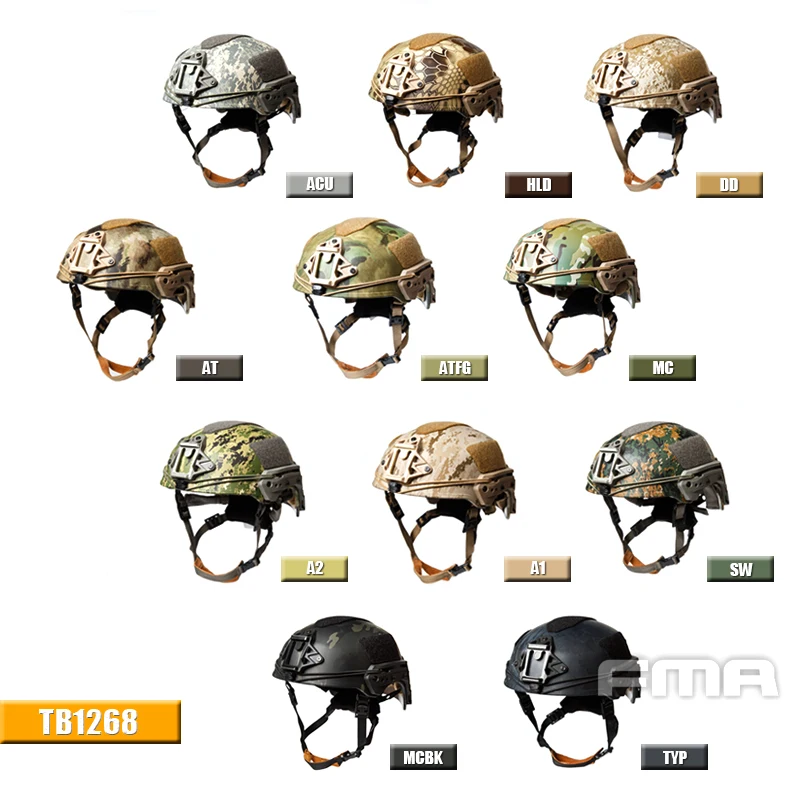 

FMA EX Ballistic Helmet A1 A2 MC ATFG AT DD ACU SW HLD TYP MCBK TB1268-MC Free Shipping
