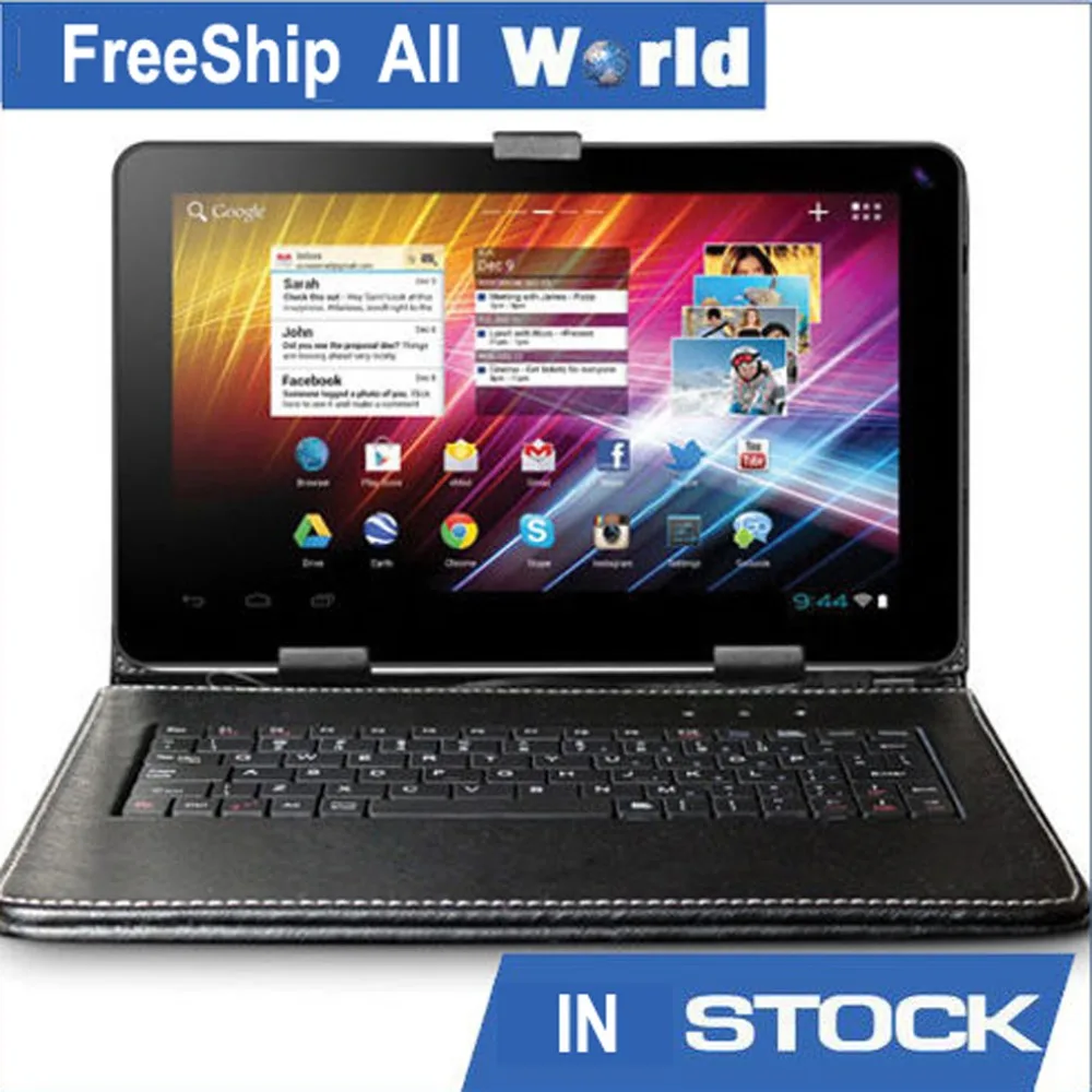 

Free shipping Boda cheap gift in 9 inch Capacitive Allwinner A33 Quad Core Camera Android 4.4 Tablet PC Keyboard Bundle 8
