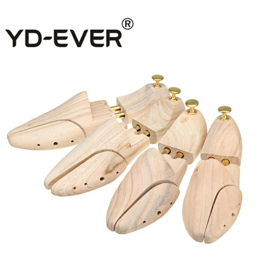 

YD-EVER Twin Tube Shoes last New Zealand Pine Wood Adjustable Shoe Shaper Men's Shoe Tree