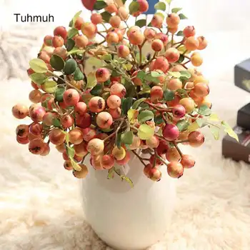 

30cm Artificial Foam Fruit Berries Stamen Wedding Bouquet Christmas Party Decoration Home Decorative Artificial Flowers