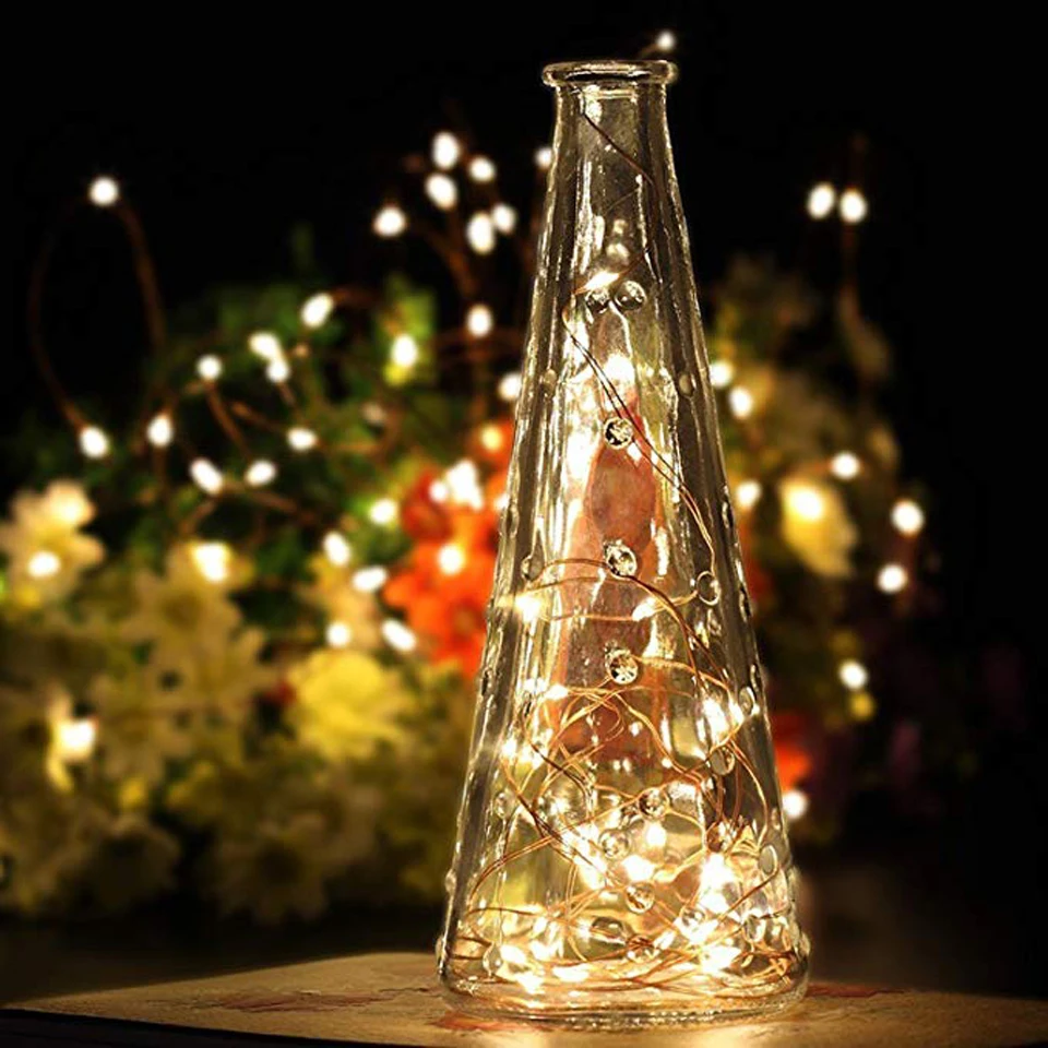 Xsky Navidad 1 m/2 M impermeable alambre de cobre Hada cadena luz luces decoración guirlande lumineuse para boda Xsky Navidad 1 m/2 M impermeable alambre de cobre Hada cadena luz luces decoración guirlande lumineuse para boda