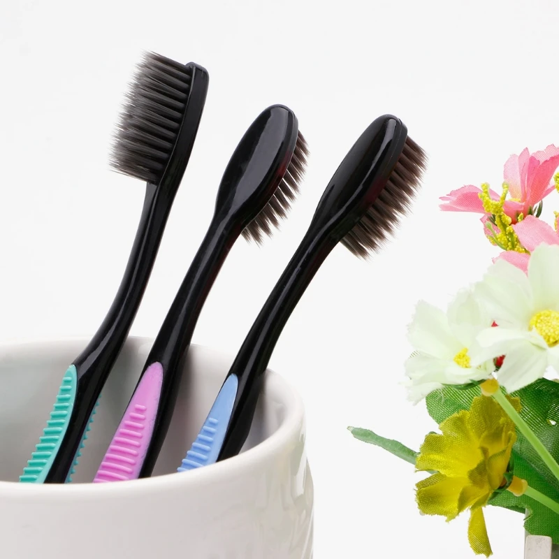 

5x Adult Ultra Soft Toothbrush Bamboo Charcoal Nano Brush Oral Health Care Set Drop Shipping Support