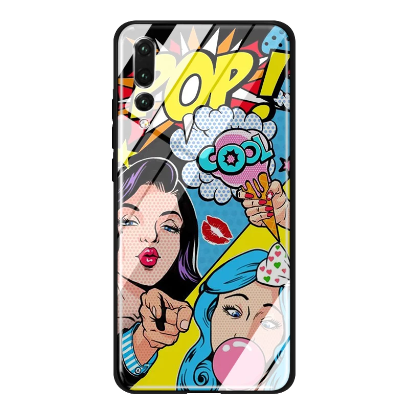 Lavaza pop art comic glass TPU чехол для huawei mate 20 P10 P20 P30 Y6 Y9 P smart lite Pro - Цвет: TG1