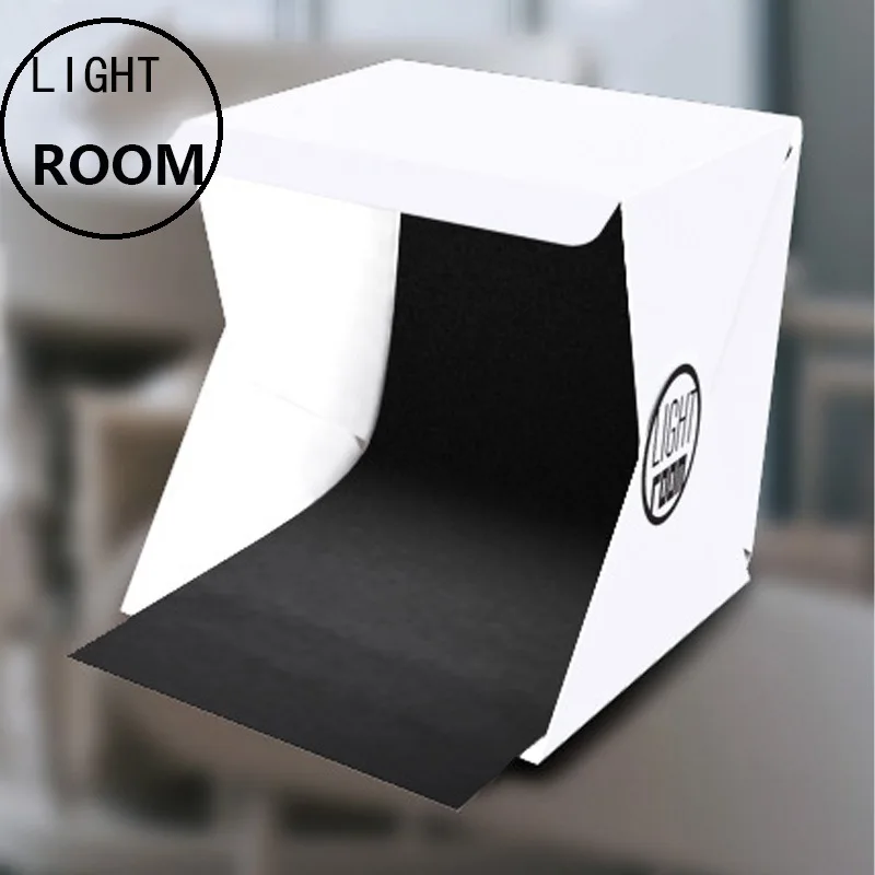 

Mini Folding Lightbox Photography Photo Desktop Studio LED Light Soft Box Photo Background Kit Lightbox for DSLR Camera Z2