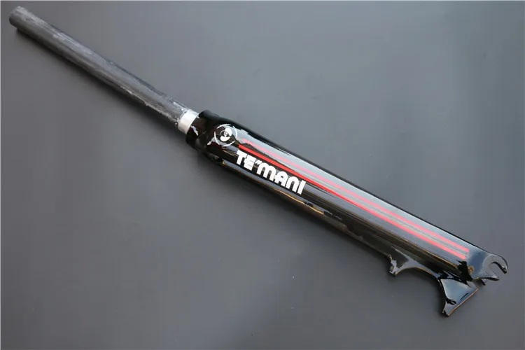 cheap New TEmani 3K 12K UD Full Carbon Road Bike Disc Brake Forks 700C Bicycle Disc Brake Fork Parts Glossy Free Shipping