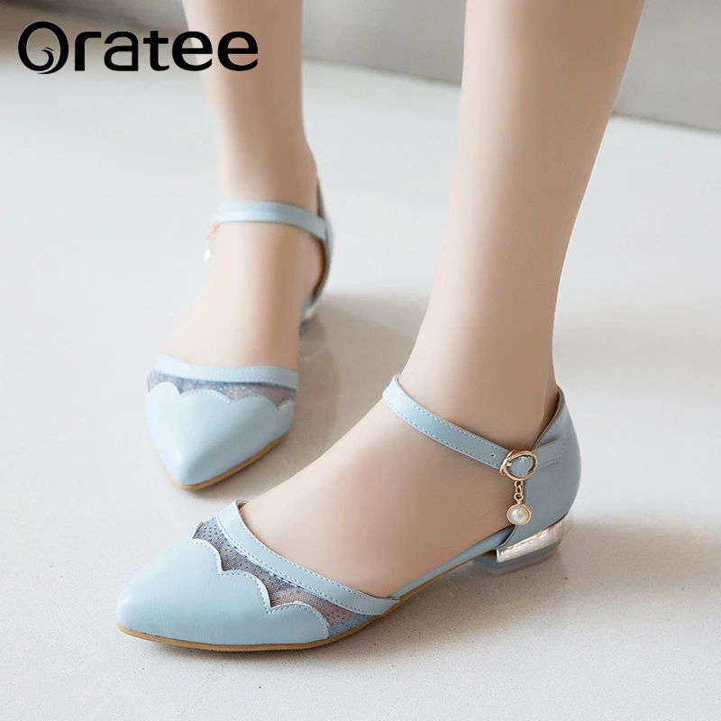 

Plus Size 34-46 New Style Fashion Women's sandals hollow strap sandals Pointed Toe Ballerina women flat Joker Shoes