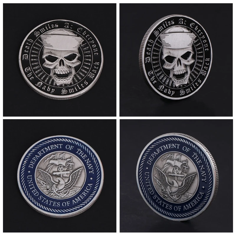 Памятная монета Американский флот армии коллекция книги по искусству подарок Bitcoin сплав сувенир