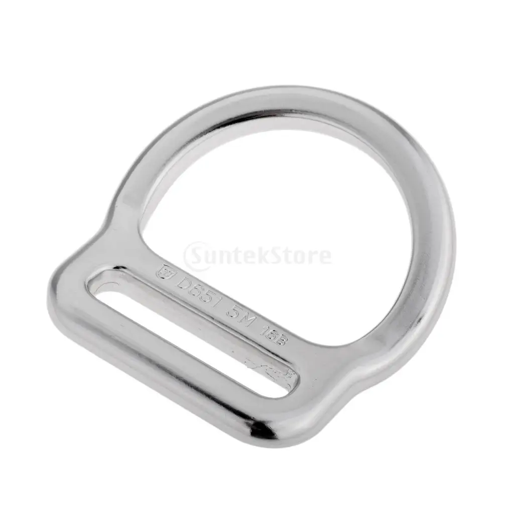 Heavy Duty 23KN Slotted Bent D Ring für Rock Klettern Arborist Waist