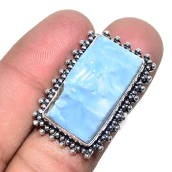 

Owyhee Opal Ring Silver Overlay over Copper, USA Size 7.5, R5104