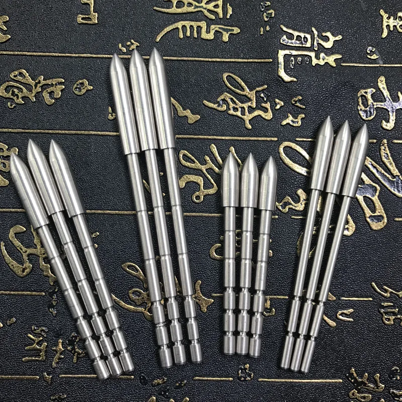 6PCS Archery Target Arrowhead Steel Target Field Points with 3 Length