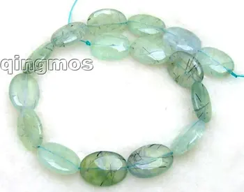 

SALE Big 18*25mm Oval high quality Green garnet loose beads string 15" -los269 wholesale/retail Free shipping