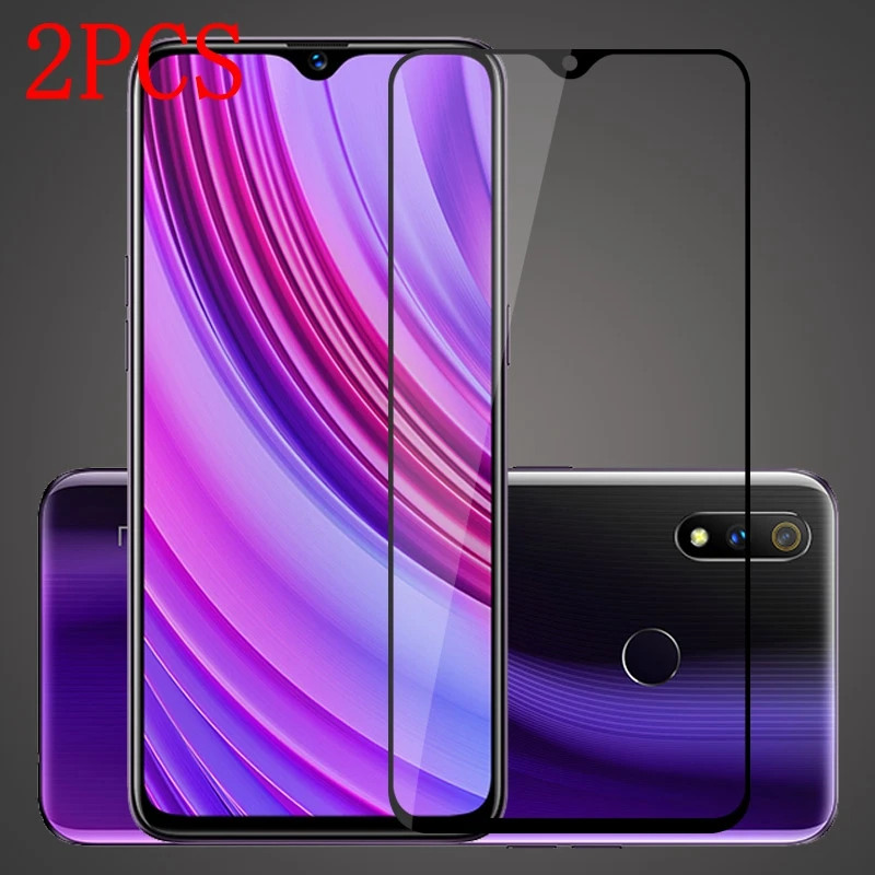 2 шт. полное клеевое закаленное стекло с полным покрытием для OPPO Realme X Lite Защитная