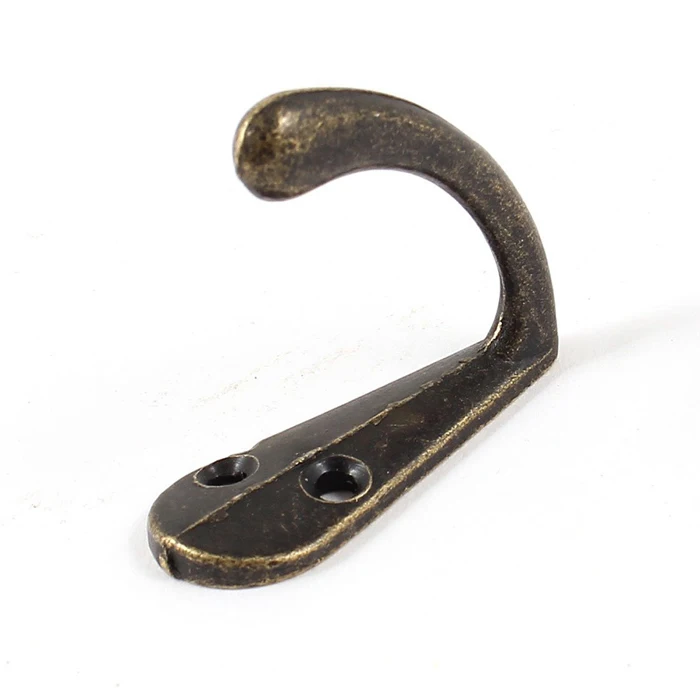 Antique Bronze Metal Hook Hanger for Clothes Coat Robe Purse Hat Single