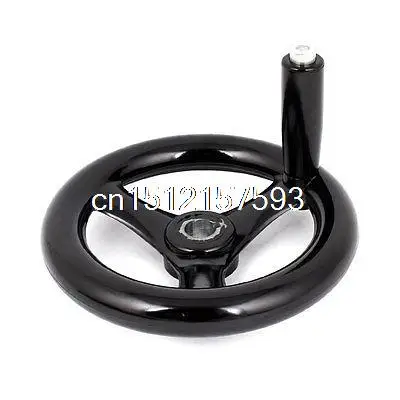 

16mm x 160mm Revolving Hand Wheel Handwheel Black for Milling Machine
