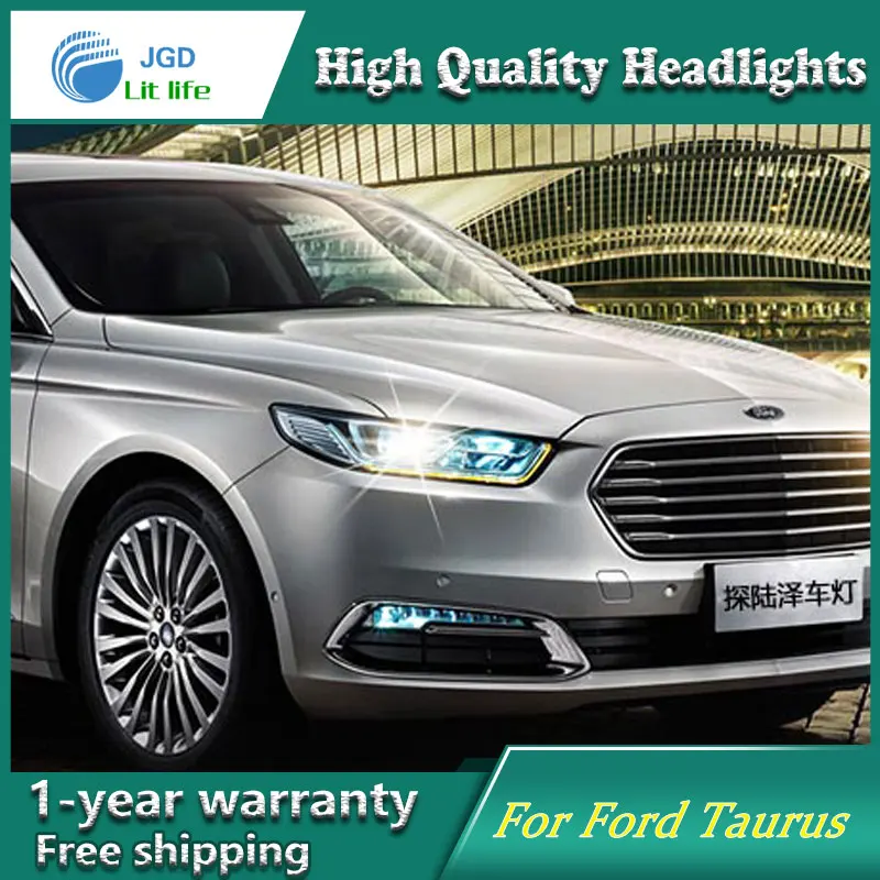 high quality Car Styling Head Lamp case for Ford Taurus 2015-2017 LED Headlight DRL Daytime Running Light Bi-Xenon HID