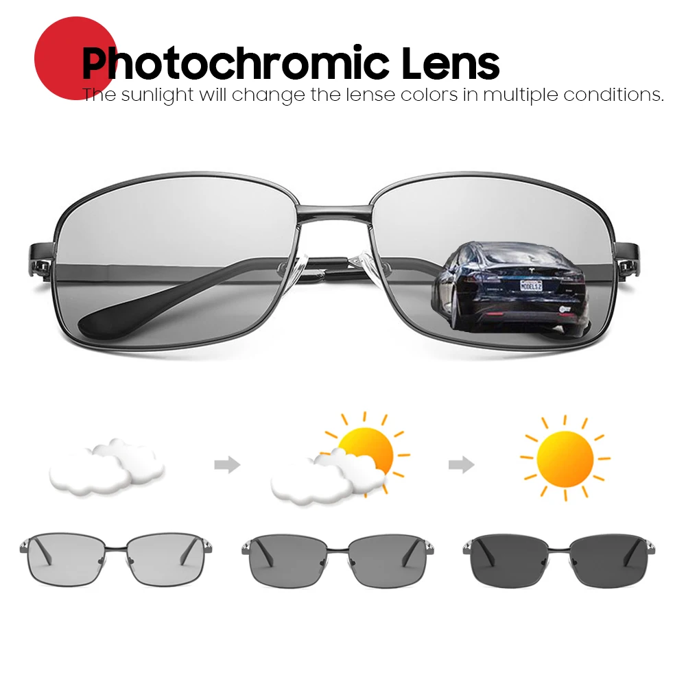 VIVIBEE выбор вождения прямоугольные фотохромные поляризованные мужские солнцезащитные очки для женщин для вождения автомобиля безопасные поляризационные мужские солнцезащитные очки