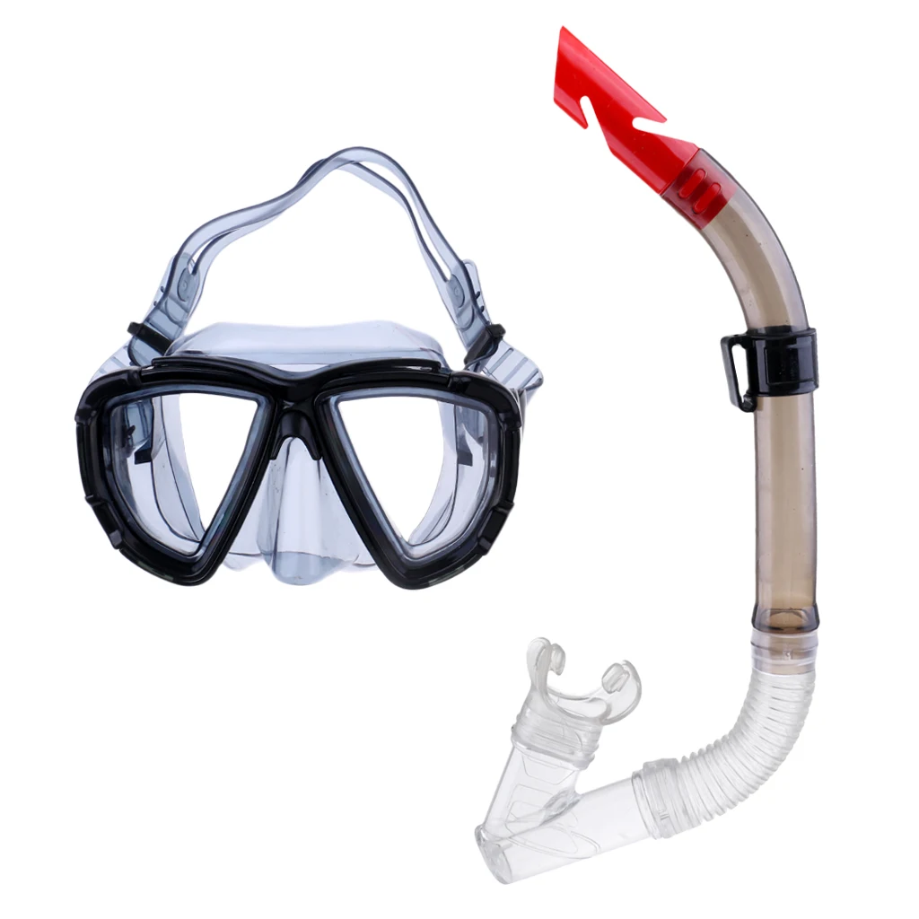 Взрослые полусухая дыхательная трубка & ПВХ маска для дайвинга Набор для Скуба-Дайвинг подводное плавание Плавание подводный спортивный