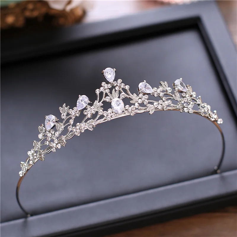 

Luxury Cubic Zircon Bridal Tiaras Crown Baroque Crystal Rhinestone Diadem for Bride Headbands Wedding Hair Jewelry Accessories