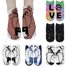 Модные 3D носки женские укороченные носки милые носки с принтом собаки повседневные хлопковые короткие носки с принтом животных для девочек 5ZJQ-ZAS11
