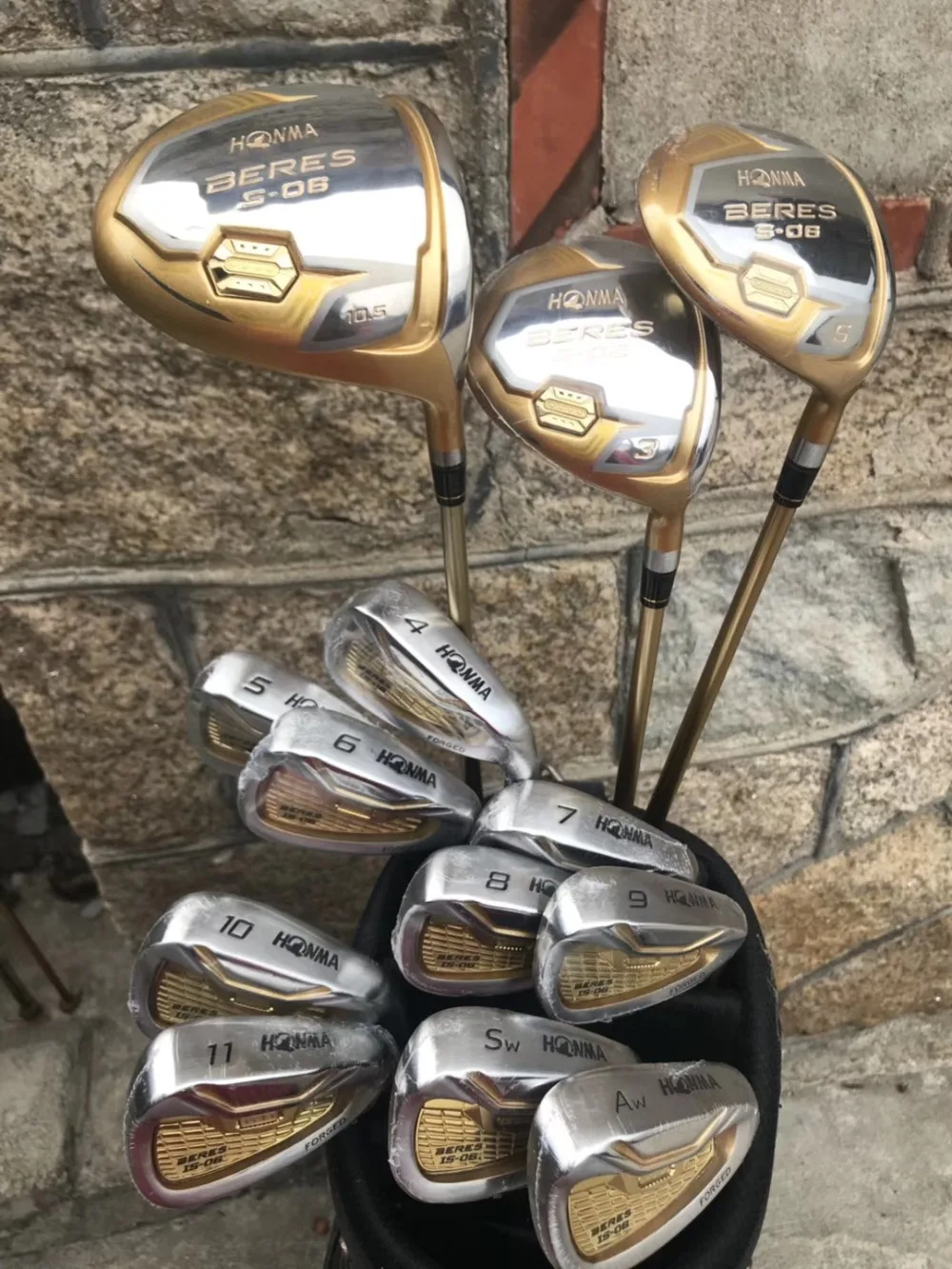 

HONMA S-06 S06 4Star Driver + Fairway woods + Irons + Putter Forged 14Pcs Complete Set Graphite Flex R/SR/S Head cover Not Bag