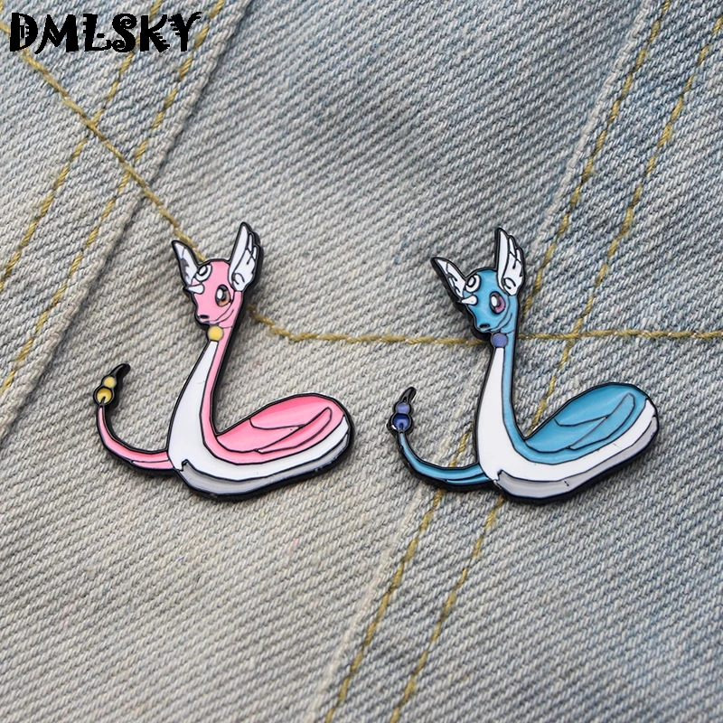 DMLSKY 20 шт./лот шпильки Dragonair брошь металлический значок для женщин эмаль булавки броши для одежды сумки для рубашки булавка подарки M3064