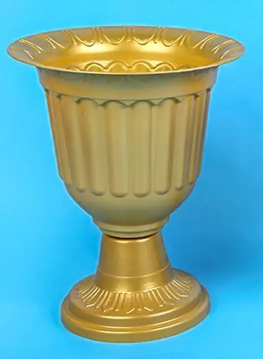 Золотые пластиковые трубы Ваза Круглая основа ПВХ римские цветочные горшки для украшения свадебных вечеринок