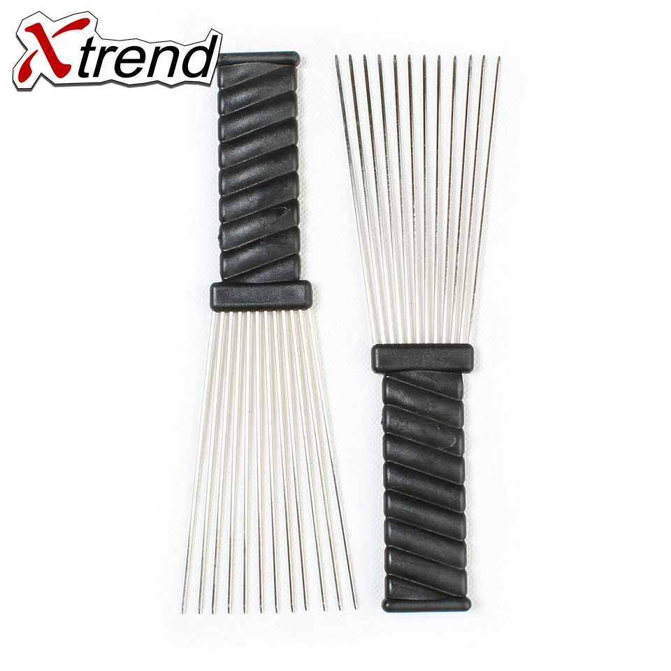 

1-10 pcs Hot Fashion Black Fine-tooth Comb Metal Pin Anti-static Hair Style Rat Tail Comb 230x70x5mm Hair Styling Beauty Tools