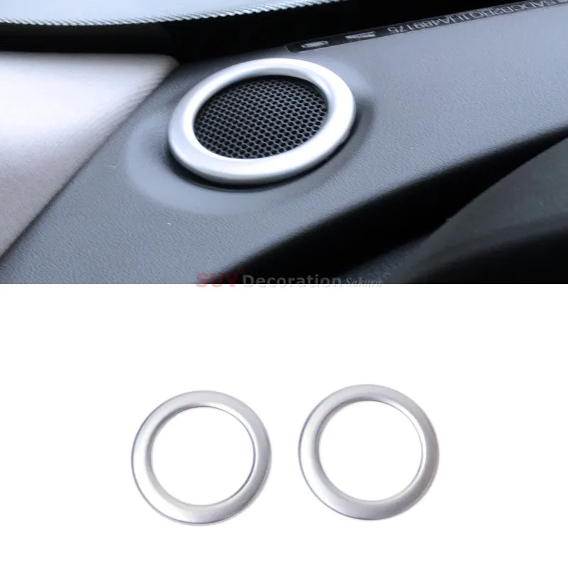 

For Jaguar F-Pace f pace X761 16-17 /15-17 XE /16-17 XF Matte ABS Interior Dashboard Car Stereo Speaker Cover Trim 2pcs/set