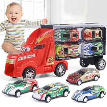 

Simulation Pull Back Container Storage Car Combination Set Distribution Car Model Children Birthday Gift Kids Toys