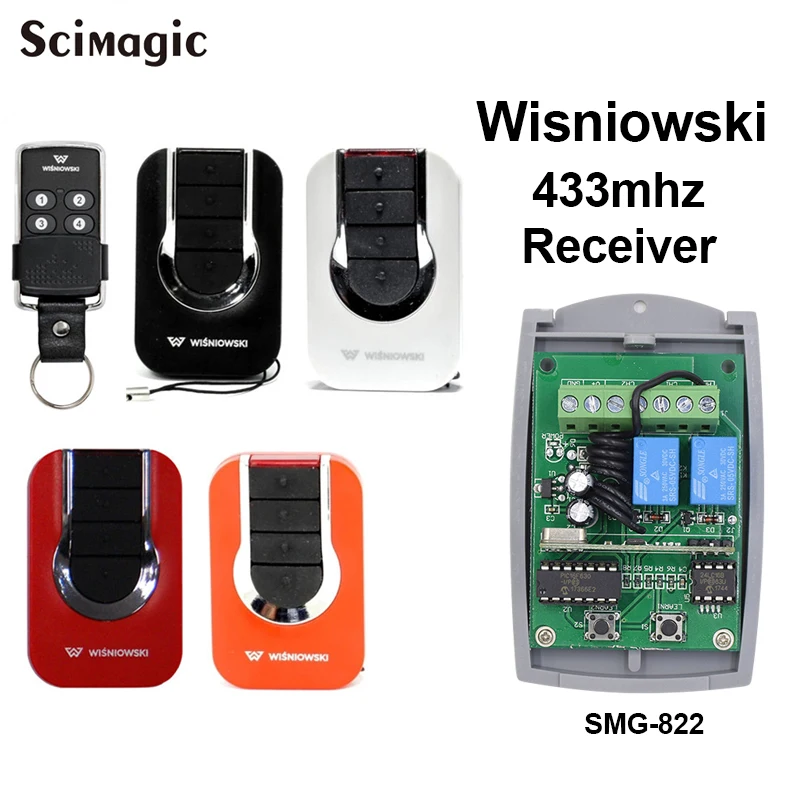 

4GO 433.92 MHz Keeloq Wisniowski remote receiver 2 channel Gate Garage Door remote control receiver