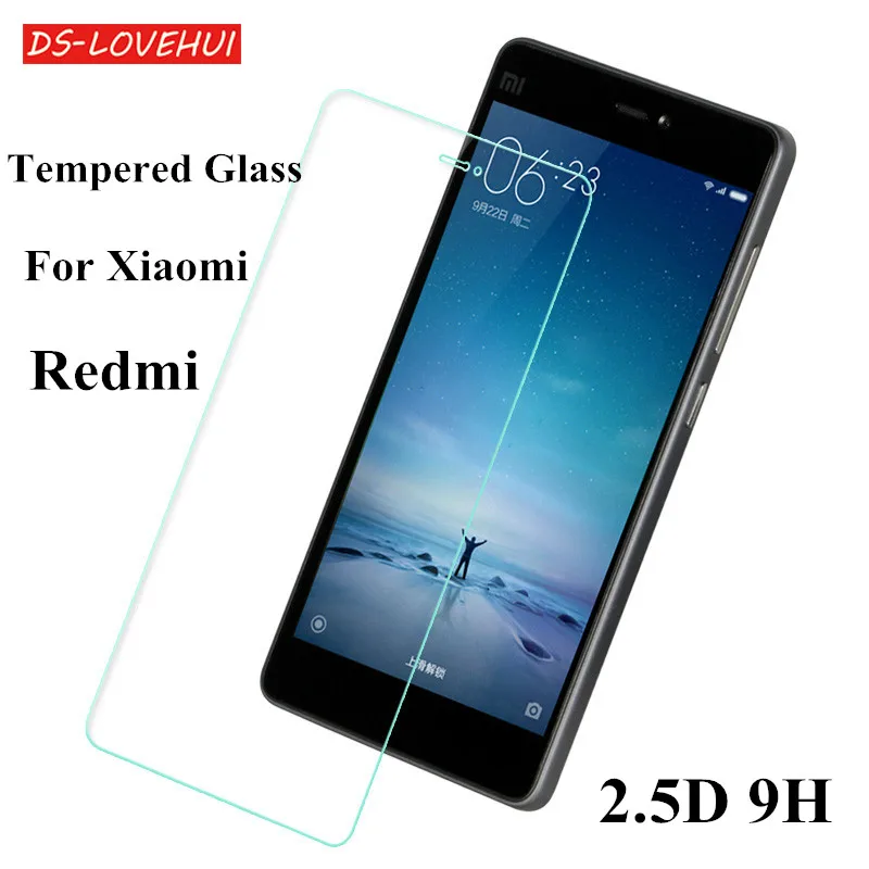 DS-LOVEHUI Transparent Tempered Glass For Xiaomi Redmi 4A 3S 3X Note 3 Pro Prime 2 Screen Protector For Xiaomi Mi5 Mi4 Mi4i Mi4c