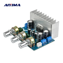 Placa amplificadora de áudio aiyima tda2009a, 2.0 canais 12wx2, placa de áudio amplificadora com sintonização dc 8-28v