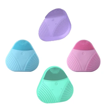 

Mini Silicone Facial Cleanser Electric Massage Facial Cleansing Brush Sonic Vibration USB Charging Face Cleaning Tool Waterproof