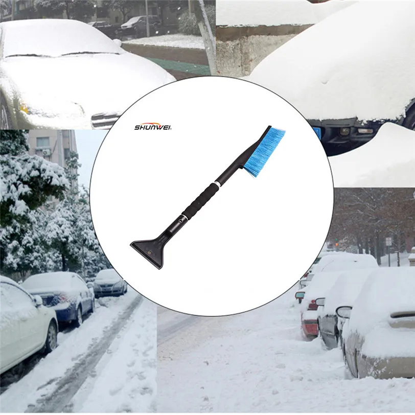 Автомобильный автомобиль мото скребок для снега и льда Снежная щетка для удаления зимние аксессуары для стайлинга автомобилей