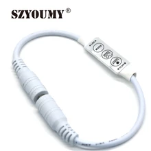 SZYOUMY светодиодный мини контроллер Диммер 3 ключа для одного цвета SMD светодиодные полосы 3528 5050 DC 12 V Белый 144 w
